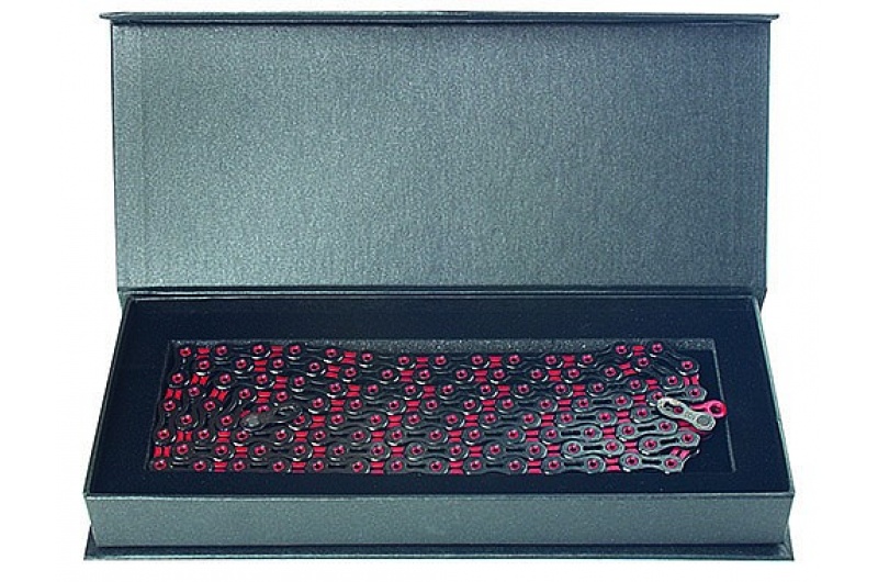 ŘETĚZ KMC X-10-SL DLC červeno/černý BOX