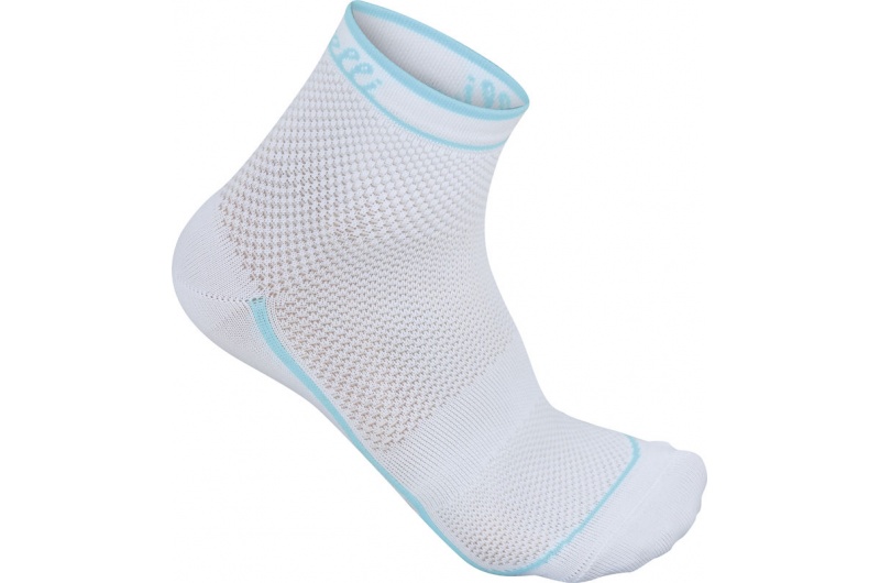 CASTELLI ponožky Promessa bílá/atoll blue