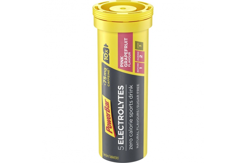 PowerBar 5 Electrolytes Sports Drink - Růžový grep (s kofeinem)