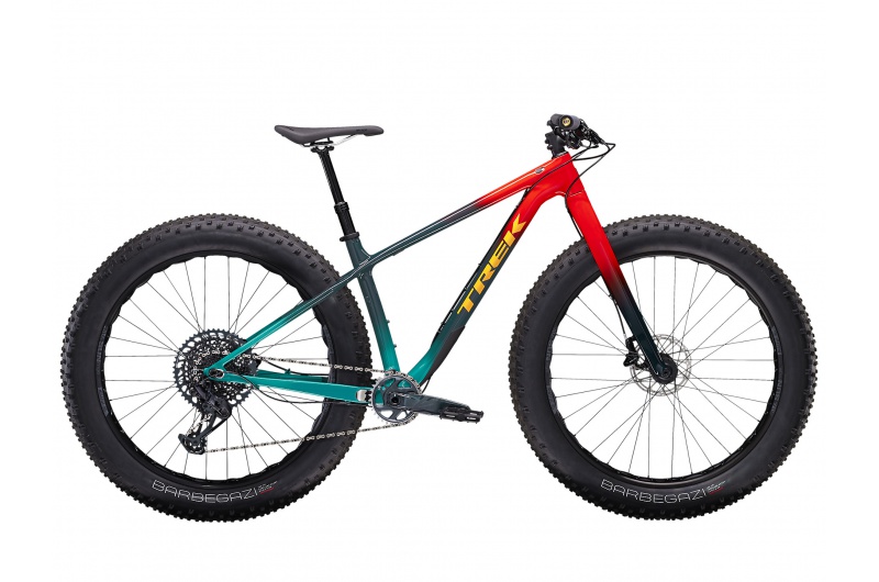 TREK fatbike Farley 9.6 2022 Radioactive Red to Navy to Teal Fade